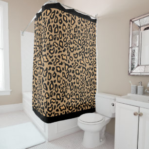Retro Leopard Printbadewanne Duschvorhang