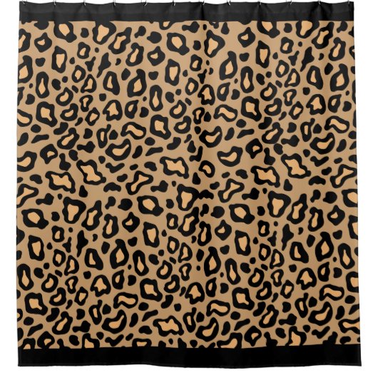 Retro Leopard Printbadewanne Duschvorhang (Vorderseite)