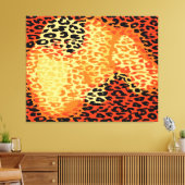 Retro Leopard-Printhaut Leinwanddruck (Insitu (Wohnzimmer))