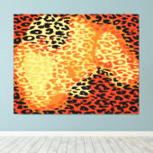 Retro Leopard-Printhaut Leinwanddruck (Insitu (Holzboden))