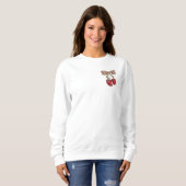 Retro Leopard Schleife Kirsche Süß & Sanft Seit Sl Sweatshirt (Vorne ganz)