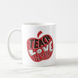 Retro Leopard Teach Liebe Inspirier Art Kaffeetasse