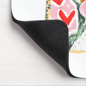 Retro Leopard Valentine Goose Funny Nk Coquette Lo Mousepad (Ecke)