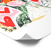 Retro Leopard Valentine Goose Funny Nk Coquette Lo Poster (Ecke)