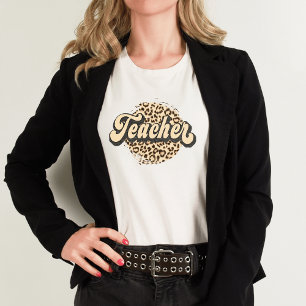 Retro Leopardenmuster I Süße Lehrerin Tri-Blend Shirt
