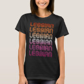 RETRO LESBIAN PRIDE PATTERN T-Shirt (Vorderseite)