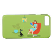 Retro Lesefrau iPhone 7 Fall Case-Mate iPhone Hülle (Rückseite (Horizontal))