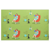 Retro Lesefrauen-Gewebe Stoff (Fat Quarter (45,7 x 55,9 cm))