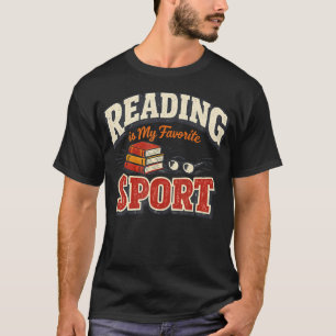 Retro Lesen Ist Mein Lieblings Sport Buchwurm T-Shirt