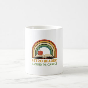 Retro Leser unterrichtet in den Klassikern Vinta Kaffeetasse