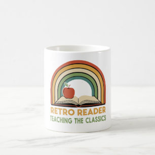 Retro-Leser unterrichtet Klassiker   Vintage 70er Kaffeetasse