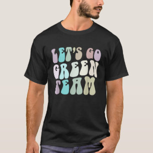 Retro LET S GO GRÜNES TEAM Kriegsspiel 60er Sommer T-Shirt