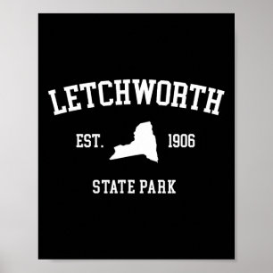 Retro Letchworth State Park Wandern New York Est 1 Poster