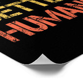 Retro Let's Be Better Humans Anti Bullying Motivat Poster (Ecke)