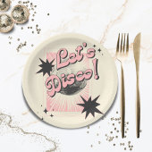 Retro Let's Disco Geburtstag Pappteller