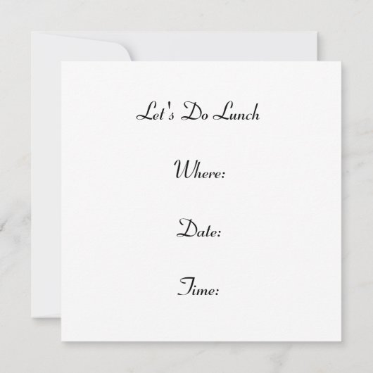 Retro LET'S Do Lunch Einladungen Long Time Friends (Rückseite)