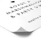 Retro Let's Get Toasted Marshmallow Hochzeitszeich Poster (Ecke)