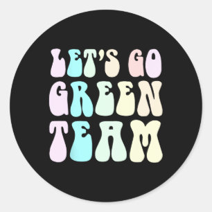 Retro Let's Go Green War Game 60's Go Summer Camp Runder Aufkleber