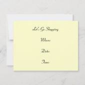 Retro LET'S GO SHOPPPING Einladung City Bus Haltes (Rückseite)