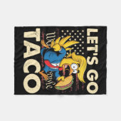 Retro Let's Go Taco Funny Let's Go Taco für Männer Fleecedecke (Vorderseite (Horizontal))