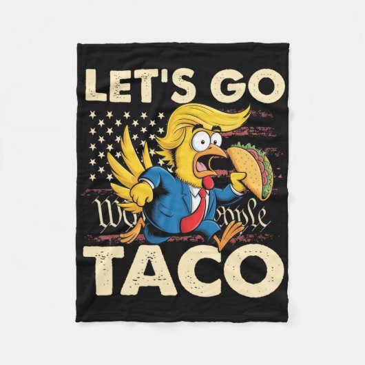 Retro Let's Go Taco Funny Let's Go Taco für Männer Fleecedecke (Vorderseite)