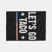 Retro Let's Go Taco Funny Sprichwort immer Hühner Fleecedecke (Vorderseite (Horizontal))