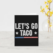 Retro Let's Go Taco Funny Sprichwort immer Hühner Karte (Gelbe Blume)