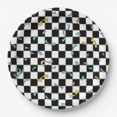 Retro Let's Party Geburtstag Pappteller (Vorderseite)