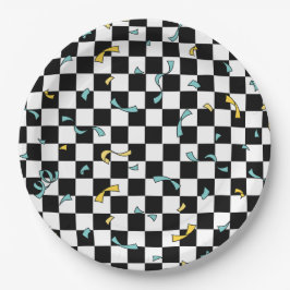 Retro Let's Party Geburtstag Pappteller