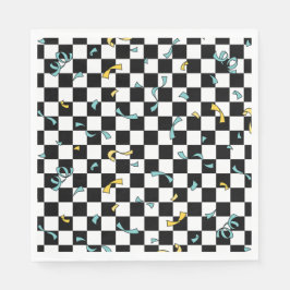 Retro Let's Party Geburtstag Serviette