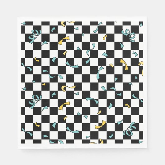 Retro Let's Party Geburtstag Serviette (Vorderseite)