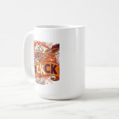 Retro Let's Rock Kaffeetasse (Vorderseite Links)
