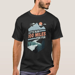 Retro Lets Run For Fun Marathonläufer Gipfel Lauf T-Shirt