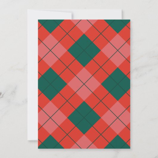 Retro Letter to Santa Wishlist Einladung (Rückseite)