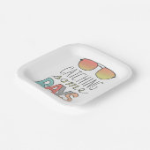 Retro Lettered Summer Sonnenbrille Geburtstag Pappteller (Gewinkelt)