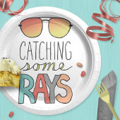 Retro Lettered Summer Sonnenbrille Geburtstag Pappteller