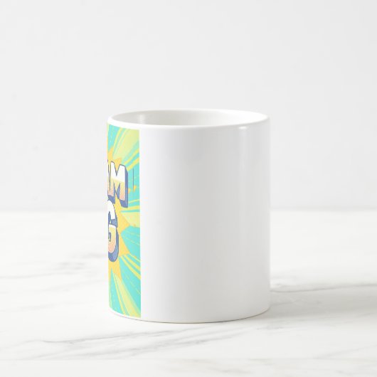 Retro lettering dream big text kaffeetasse (Mittel)