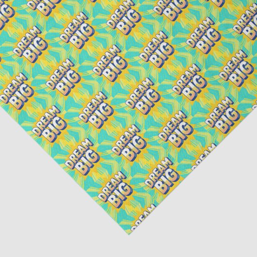 Retro lettering dream big text seidenpapier (Ausschnitt)