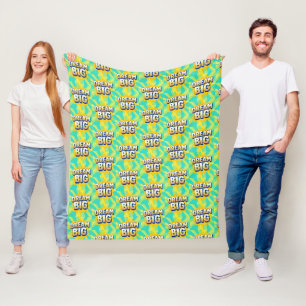 Retro-Lettern Traum groß Text Fleecedecke