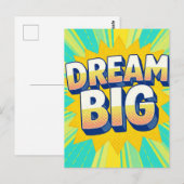 Retro-Lettern Traum groß Text Postkarte (Vorne/Hinten)