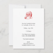 Retro Letterpress Style Santa mit Pipe Einladung (Vorderseite)