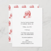 Retro Letterpress Style Santa mit Pipe Einladung (Vorne/Hinten)