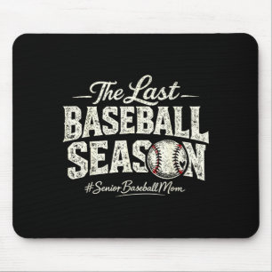 Retro letzte Baseball-Saison Senior Baseball-Mama Mousepad
