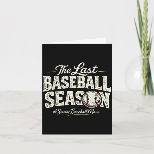 Retro letzte Baseball-Saison Senior Baseball-Mutte Karte (Vorderseite)