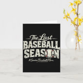 Retro letzte Baseball-Saison Senior Baseball-Mutte Karte (Gelbe Blume)