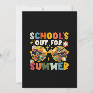 Retro Letzten Schultag für Sommerlehrer Einladung