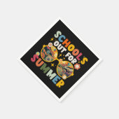 Retro Letzten Schultag für Sommerlehrer Serviette (Ecke)