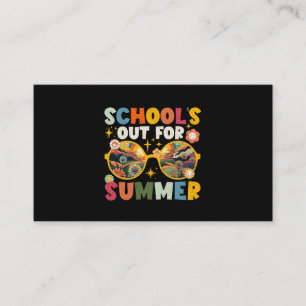 Retro Letzten Schultag für Sommerlehrer Visitenkarte