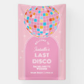 Retro Letzter Disco Junggesellinnenabschied Wochen Banner (Vertikal)