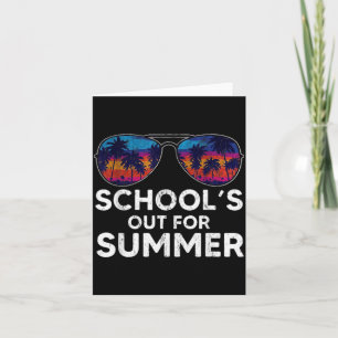 Retro letzter Schultag Schule schließt für den Som Karte